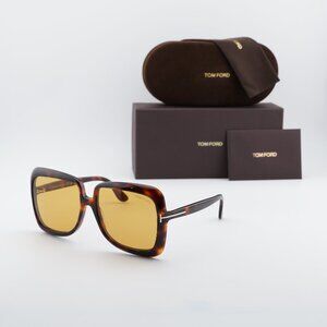 Tom Ford Lorelai FT1156 52E Square Sunglasses - Havana/Brown